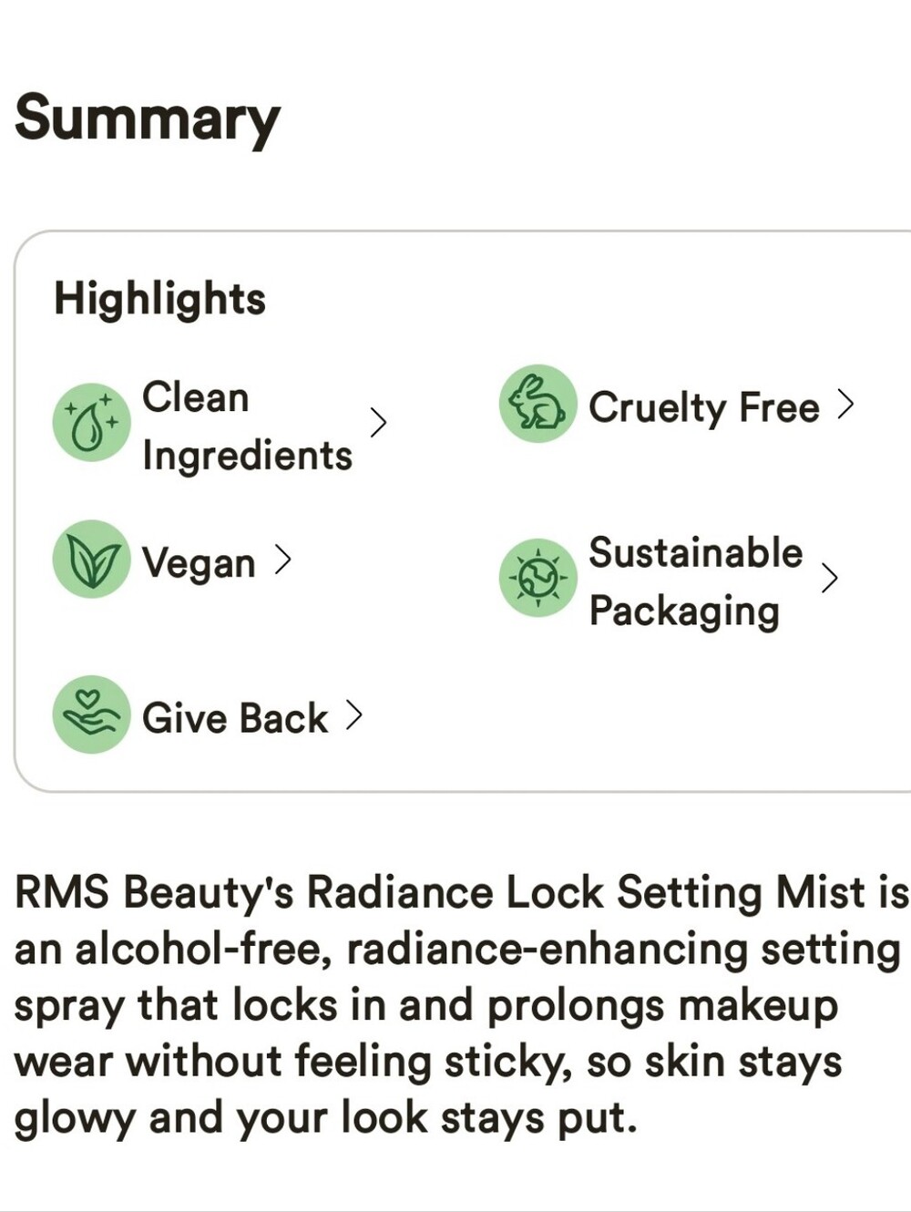 RMS RADIANCE LOCK SETTING MIST. - Picture 8 of 11